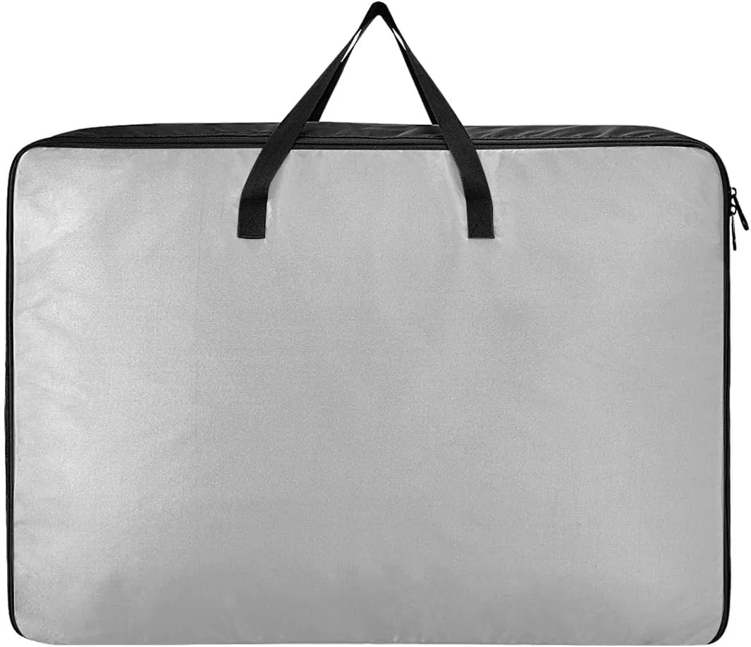 Dark Gray Storage Bag Moving Supplies with Sturdy Handle and Durable Zipper, Zippered Storage Bag for Moving