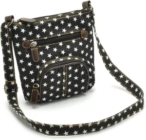 Dayfine Small Crossbody Denim Satchel Handbag for Women - Shoulder Bag, Casual Daypack, Zip Wallet