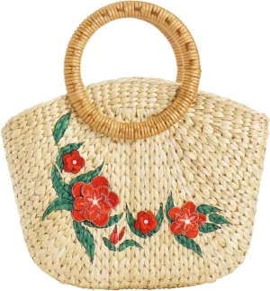 DPH Lepironi Grass Bag Vietnamese Bags Straw Tote Bag Summer Beach Bag Hand Bag Jute Tote Bag Summer Handwoven Bag For Travel