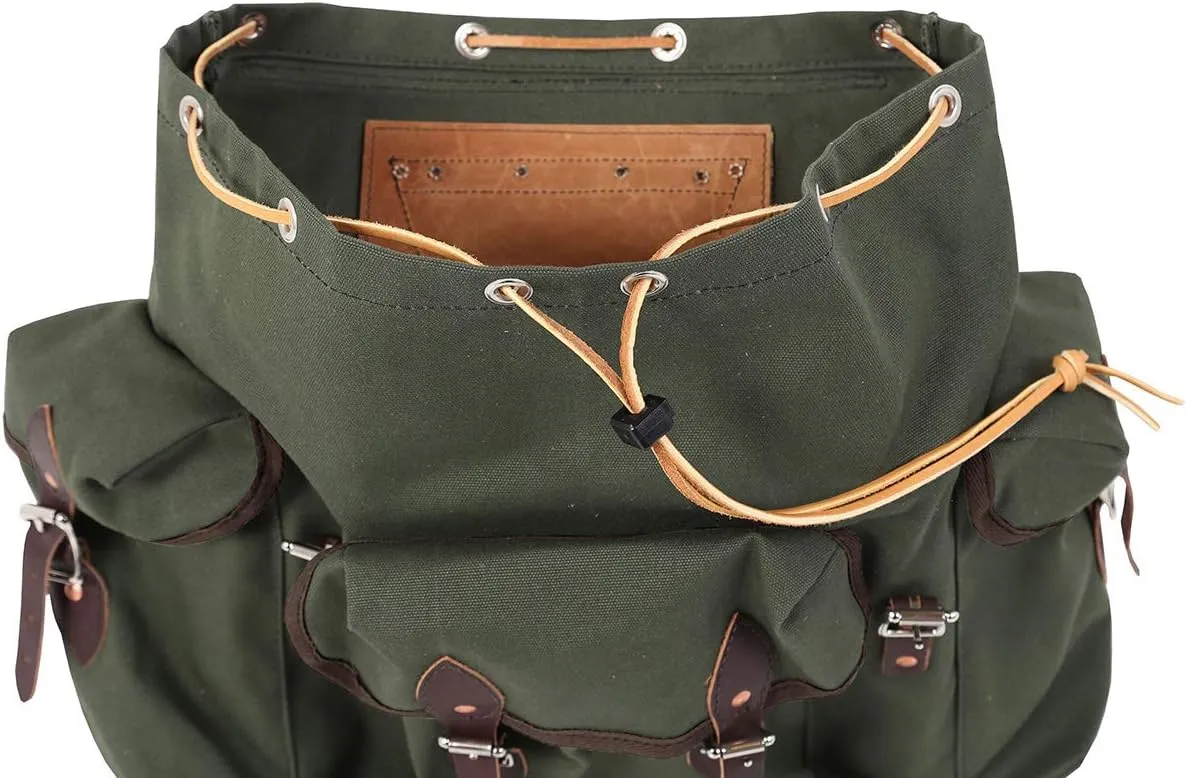 Duluth Pack Wanderer Backpack – Rugged Canvas Hiking Pack for Camping, Outdoor Adventures, Bushcraft, and Everyday Use
