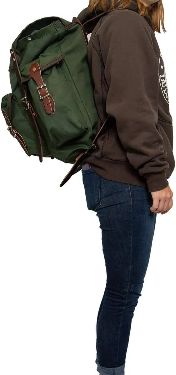 Duluth Pack Wanderer Backpack – Rugged Canvas Hiking Pack for Camping, Outdoor Adventures, Bushcraft, and Everyday Use
