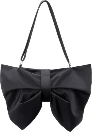 Eccliy Coquette Bow Shoulder Bag for Women Bow Purse Bowknot Handbag Y2k Cute Nylon Crossbody Bag Aesthetic