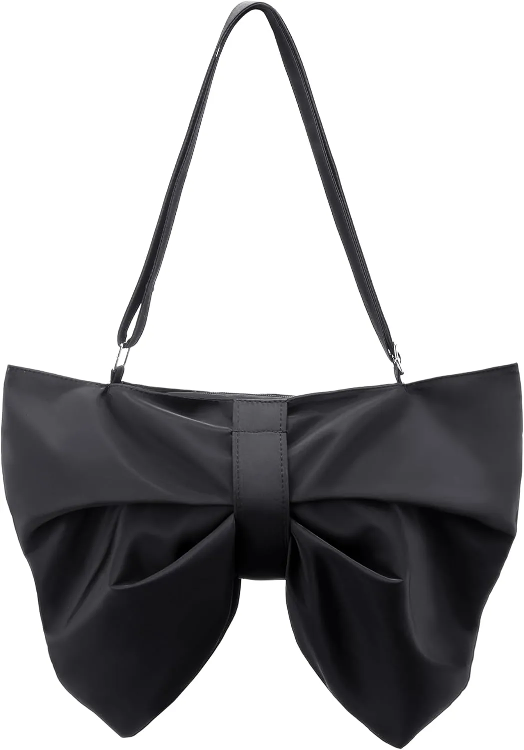 Eccliy Coquette Bow Shoulder Bag for Women Bow Purse Bowknot Handbag Y2k Cute Nylon Crossbody Bag Aesthetic