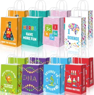 Epakh 16 Pack Science Party Bags Under the Sea Party Favor Ocean Weaves Treat Bags for School Birthday Decoration (Science)