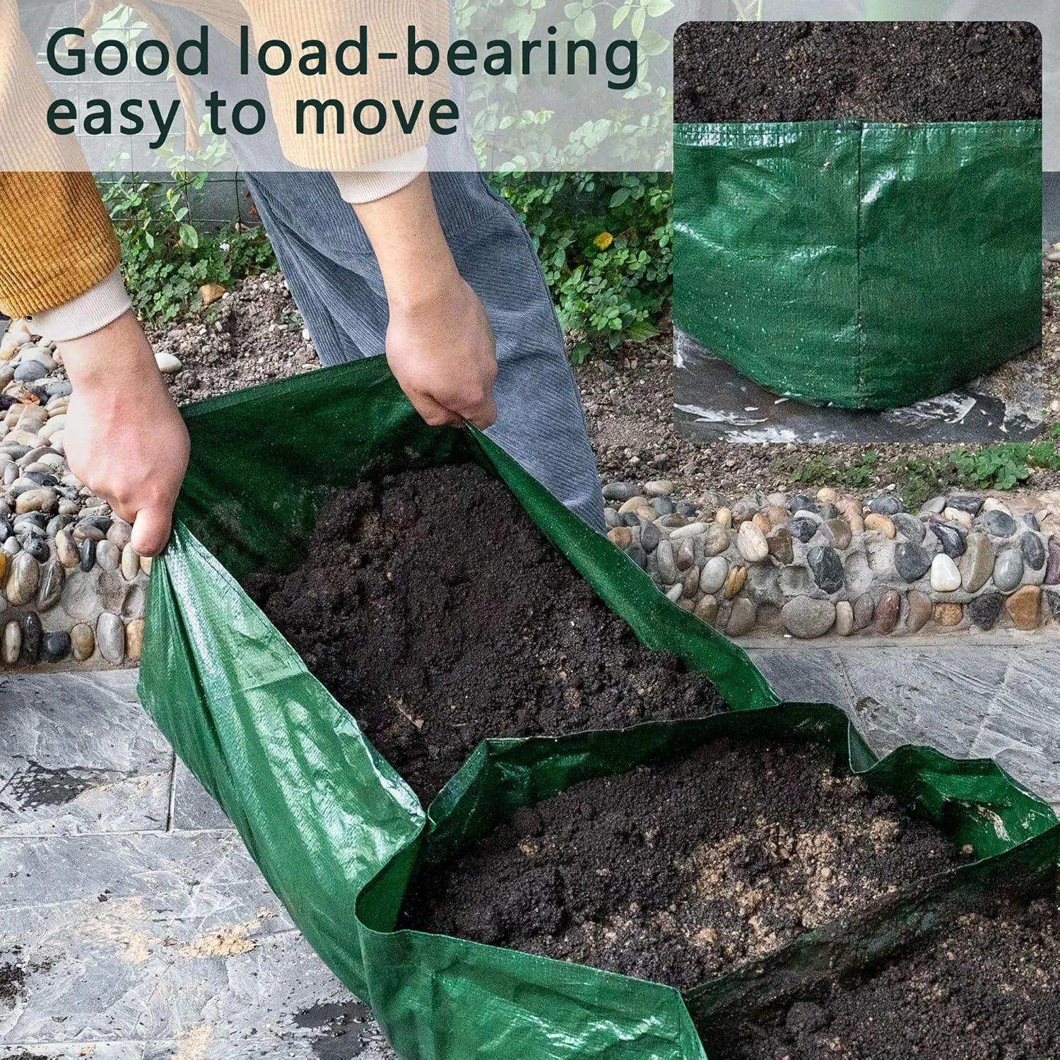Fabric Raised Garden Bed 4Grids, 2 Pack Total 70 Gallon Fabric Raised Planting Bed Garden Grow Bags Heavy Duty Breathable Raised Planter Container for Gardening Vegetables &Plants Outdoor