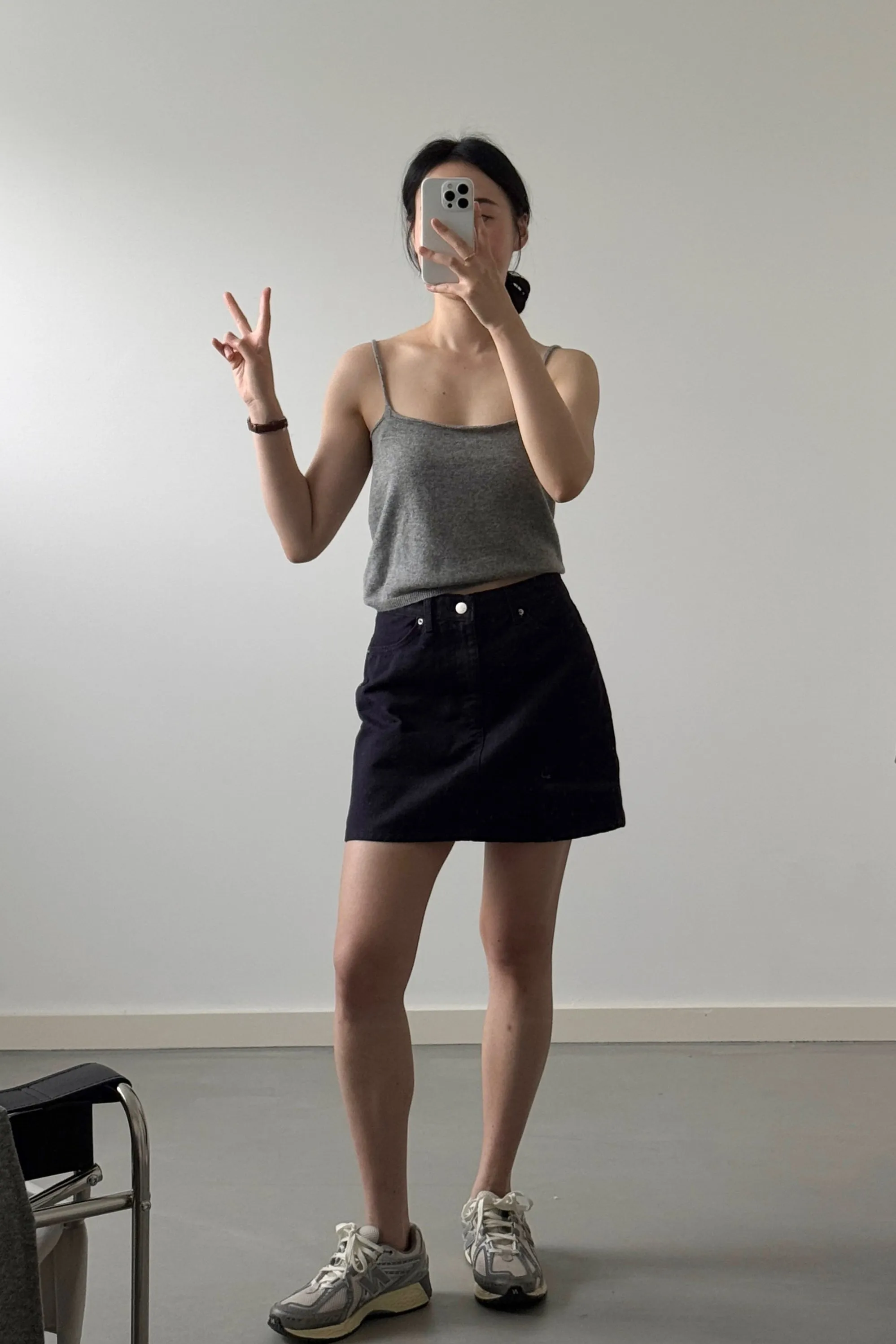 Fan Denim Skirt