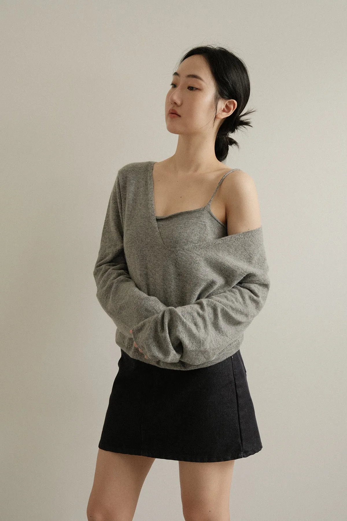 Fan Denim Skirt
