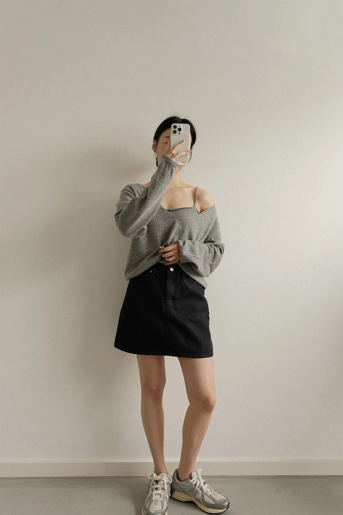 Fan Denim Skirt