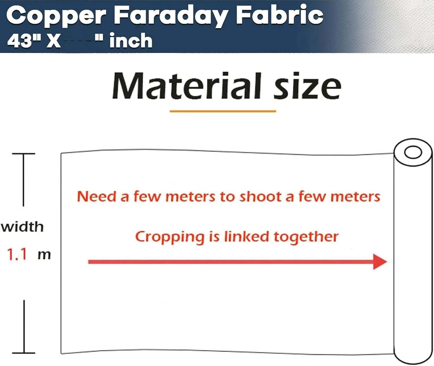 Faraday Fabric EMF Fabric Cloth RF Blocking Anti Radiation Fabric RF Blocker Fabric Anti Radiation Blanket Shield Faraday Bags for Generators,silver-3x1.1m