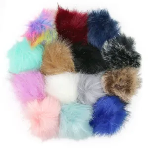 Faux Fur Pom Poms - 3"