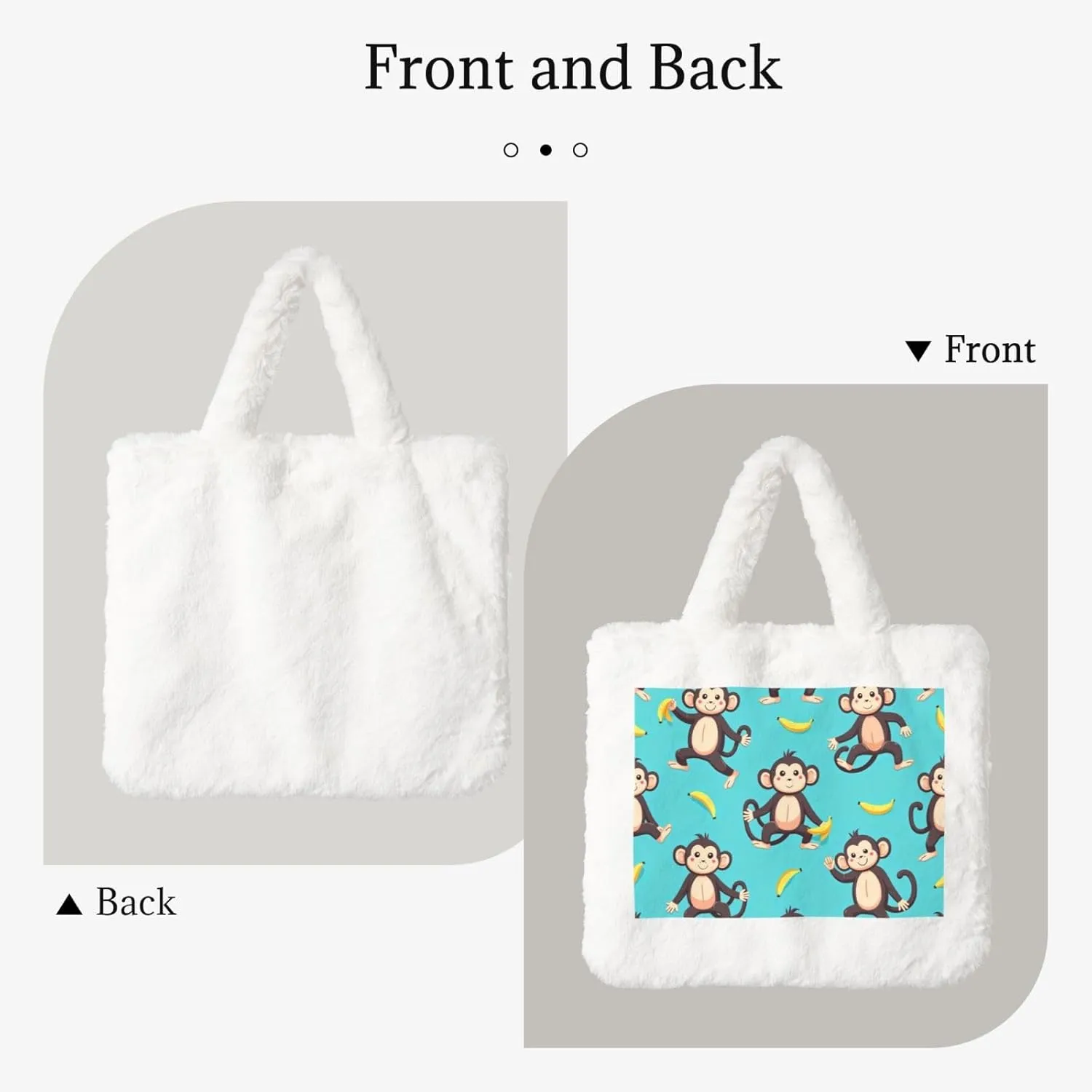 Fluffy Bag Fluffy Shoulder Bag Furry Plush Handbag Faux Fur Flower Tote Bag for Ladies Women