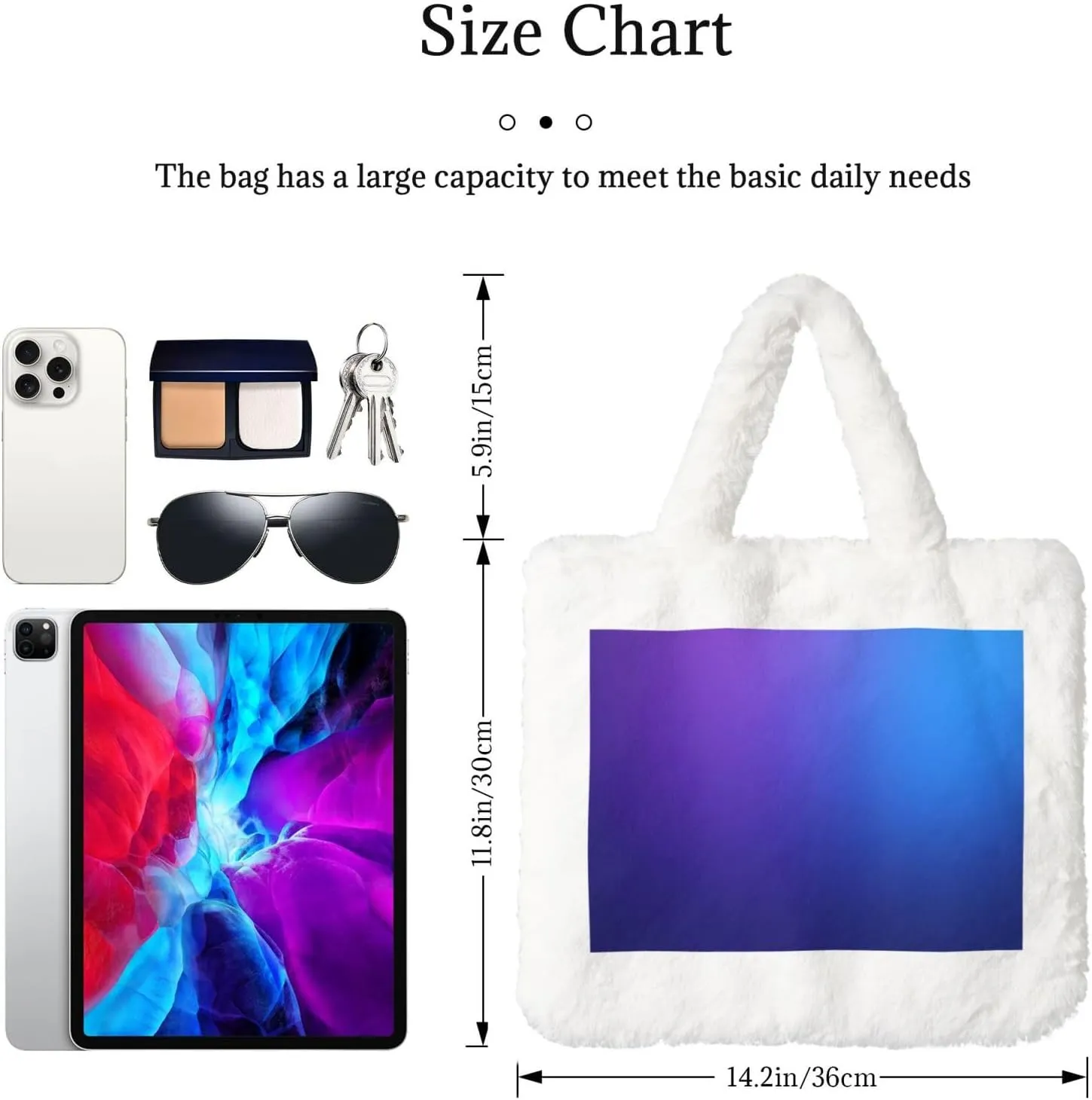 Fluffy Bag Fluffy Shoulder Bag Furry Plush Handbag Faux Fur Flower Tote Bag for Ladies Women