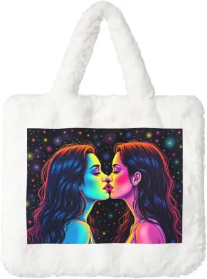 Fluffy Bag Purse, Winter Faux Fur Bags for Women Furry Tote Bag Fuzzy Shoulder Handbags