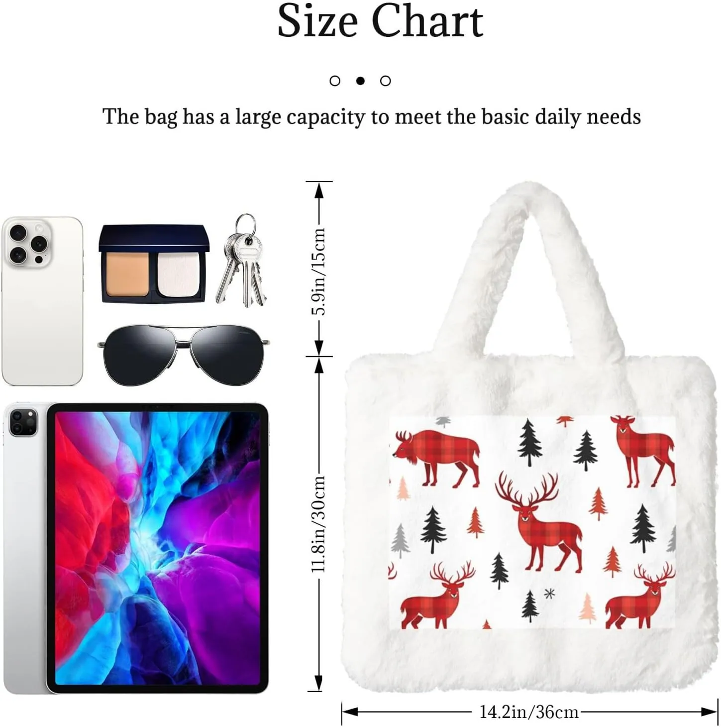 Fluffy Shoulder Bag Plush Bags Women Ladies Tote Bag Fluffy White Furry Purse Handbag for Autumn Winter