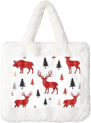 Fluffy Shoulder Bag Plush Bags Women Ladies Tote Bag Fluffy White Furry Purse Handbag for Autumn Winter