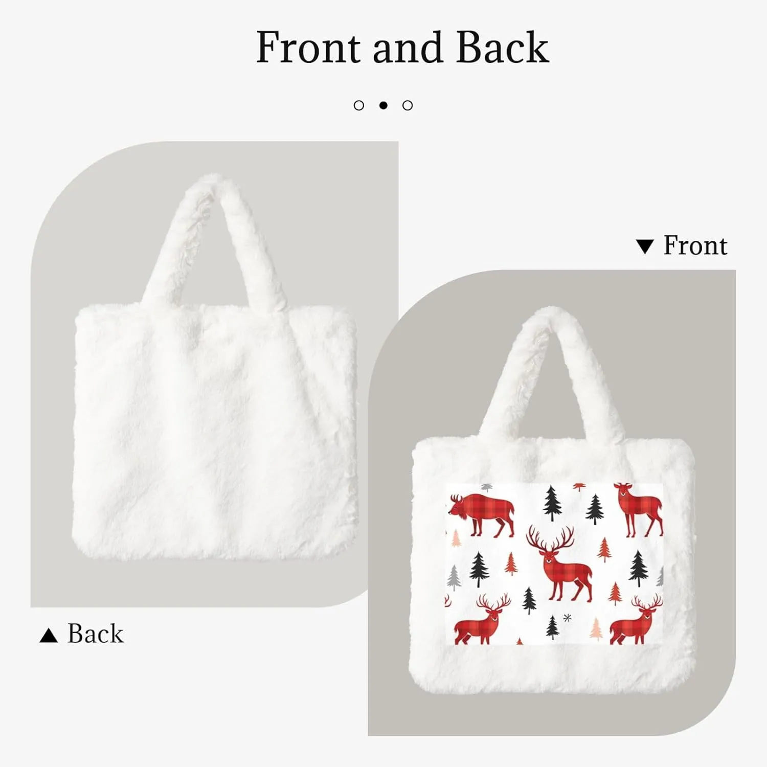 Fluffy Shoulder Bag Plush Bags Women Ladies Tote Bag Fluffy White Furry Purse Handbag for Autumn Winter