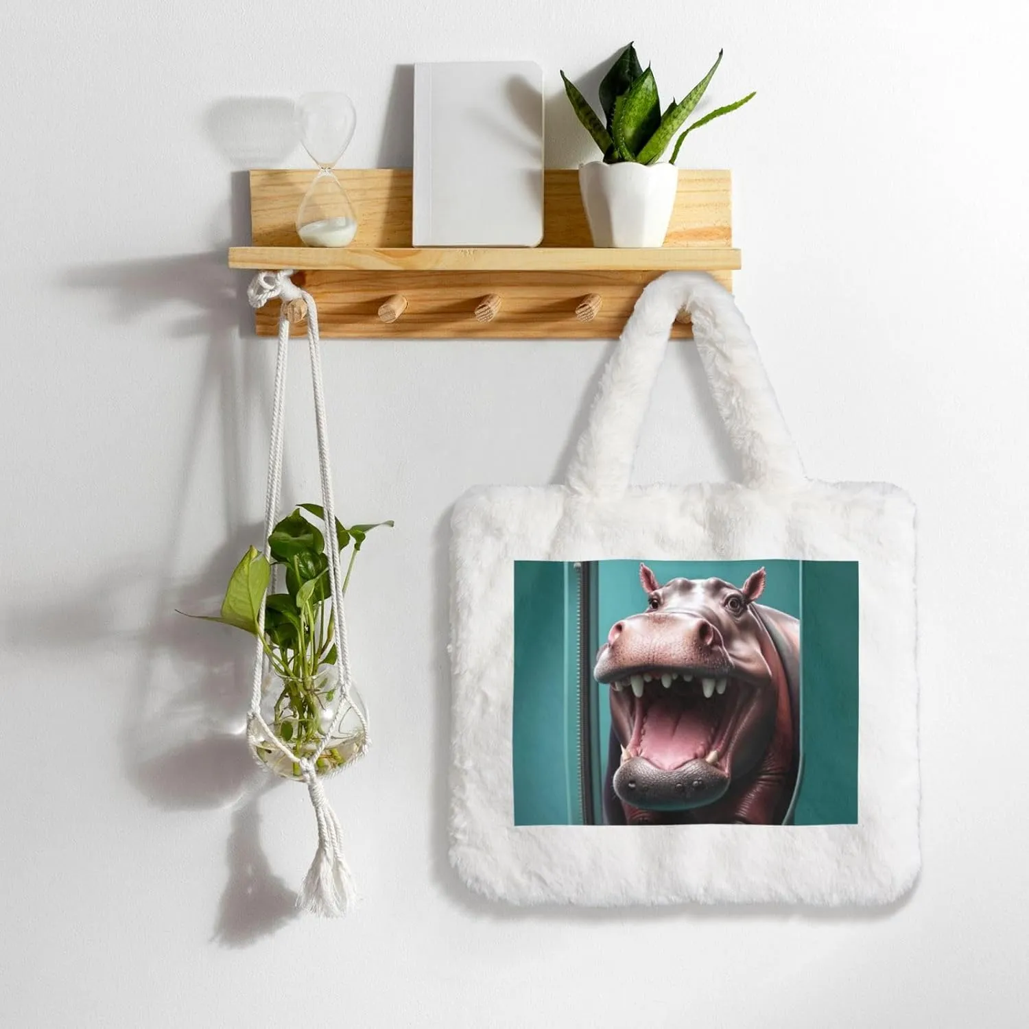 Fluffy Tote Bag for Women, Cute Fuzzy Tote Handbag Faux Fur Bag Furry Purse