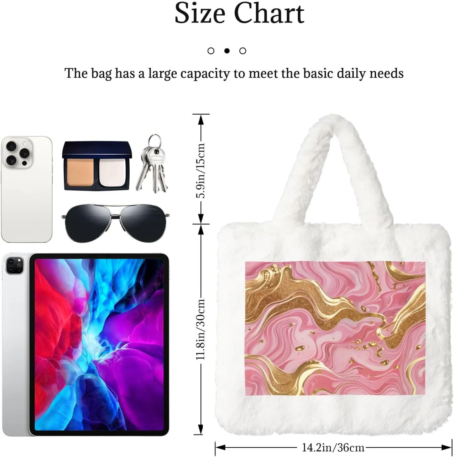 Fluffy Tote Bag for Women Plush Shoulder Purses Ladies Faux Fur Bag Top Handle Satchel Handbag Fall Winter