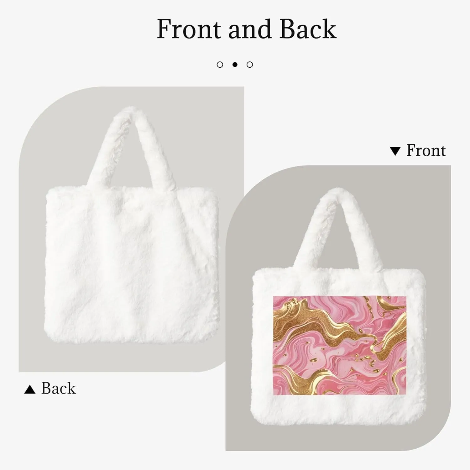 Fluffy Tote Bag for Women Plush Shoulder Purses Ladies Faux Fur Bag Top Handle Satchel Handbag Fall Winter