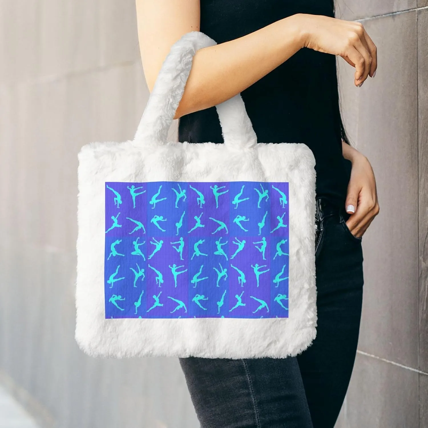 Fluffy Tote Bag Ladies Shoulder Bag Women Furry Tote Bag Plush Handbag Women Cute Bag for Women