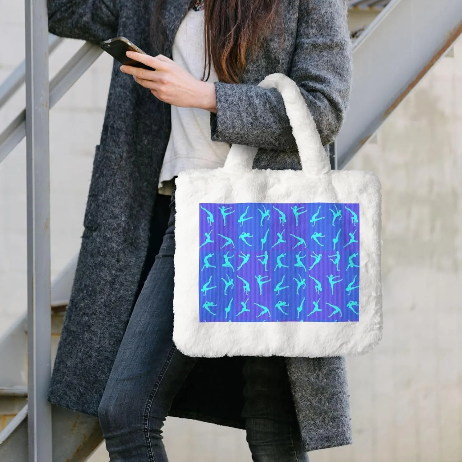 Fluffy Tote Bag Ladies Shoulder Bag Women Furry Tote Bag Plush Handbag Women Cute Bag for Women