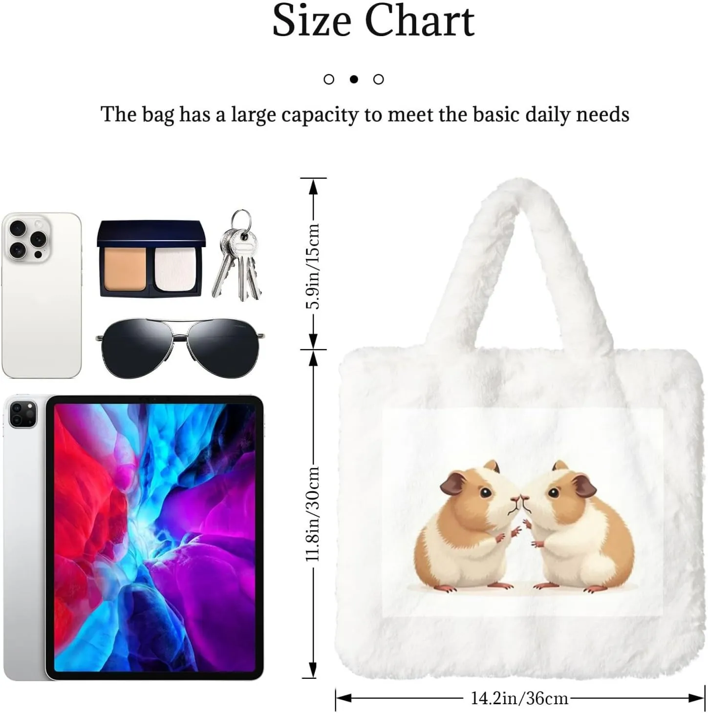 Fluffy Tote Bag Ladies Shoulder Bag Women Furry Tote Bag Plush Handbag Women Cute Bag for Women