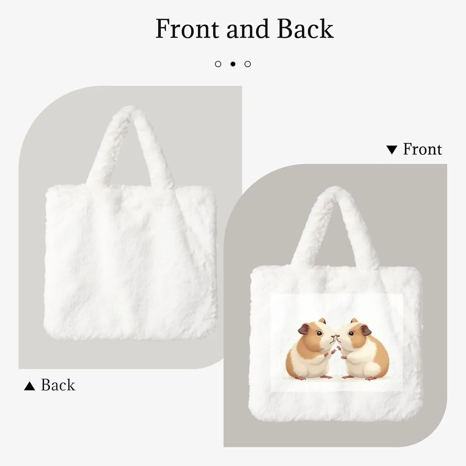 Fluffy Tote Bag Ladies Shoulder Bag Women Furry Tote Bag Plush Handbag Women Cute Bag for Women