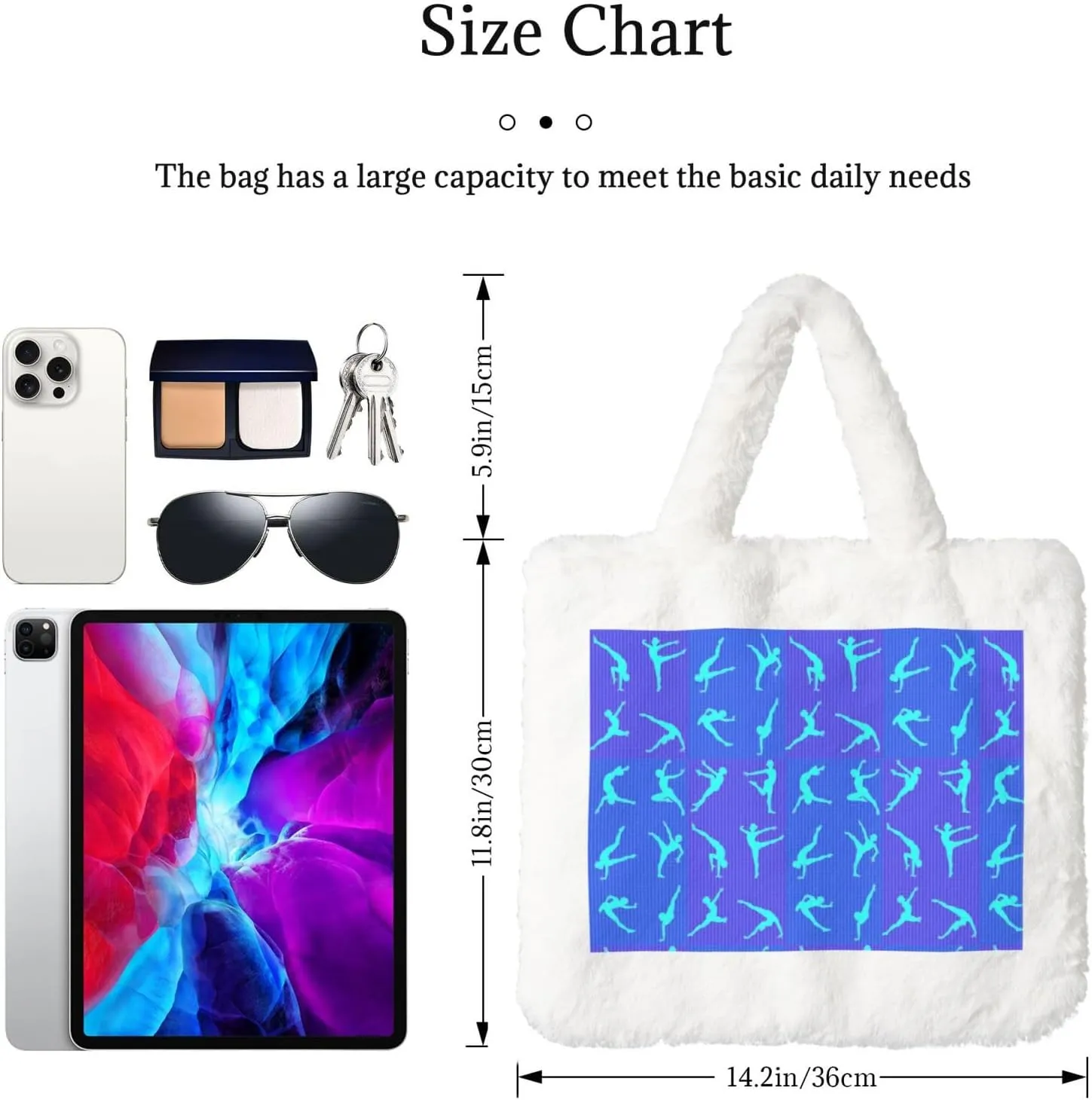 Fluffy Tote Bag Ladies Shoulder Bag Women Furry Tote Bag Plush Handbag Women Cute Bag for Women