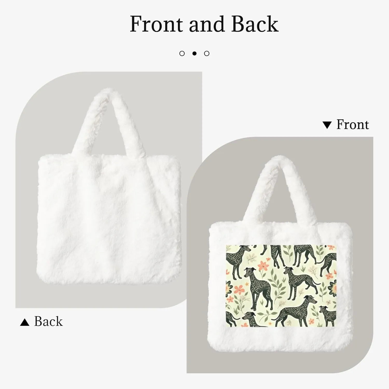 Fluffy Tote Bag, Winter Furry Purse for Women Faux Fur Bag Plush Purse Fuzzy Shoulder Handbag