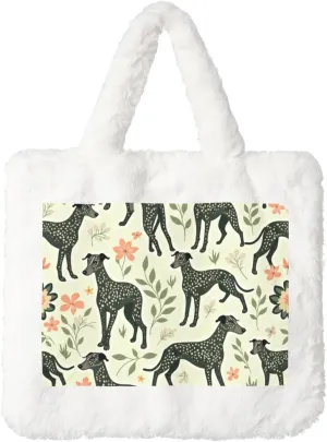 Fluffy Tote Bag, Winter Furry Purse for Women Faux Fur Bag Plush Purse Fuzzy Shoulder Handbag