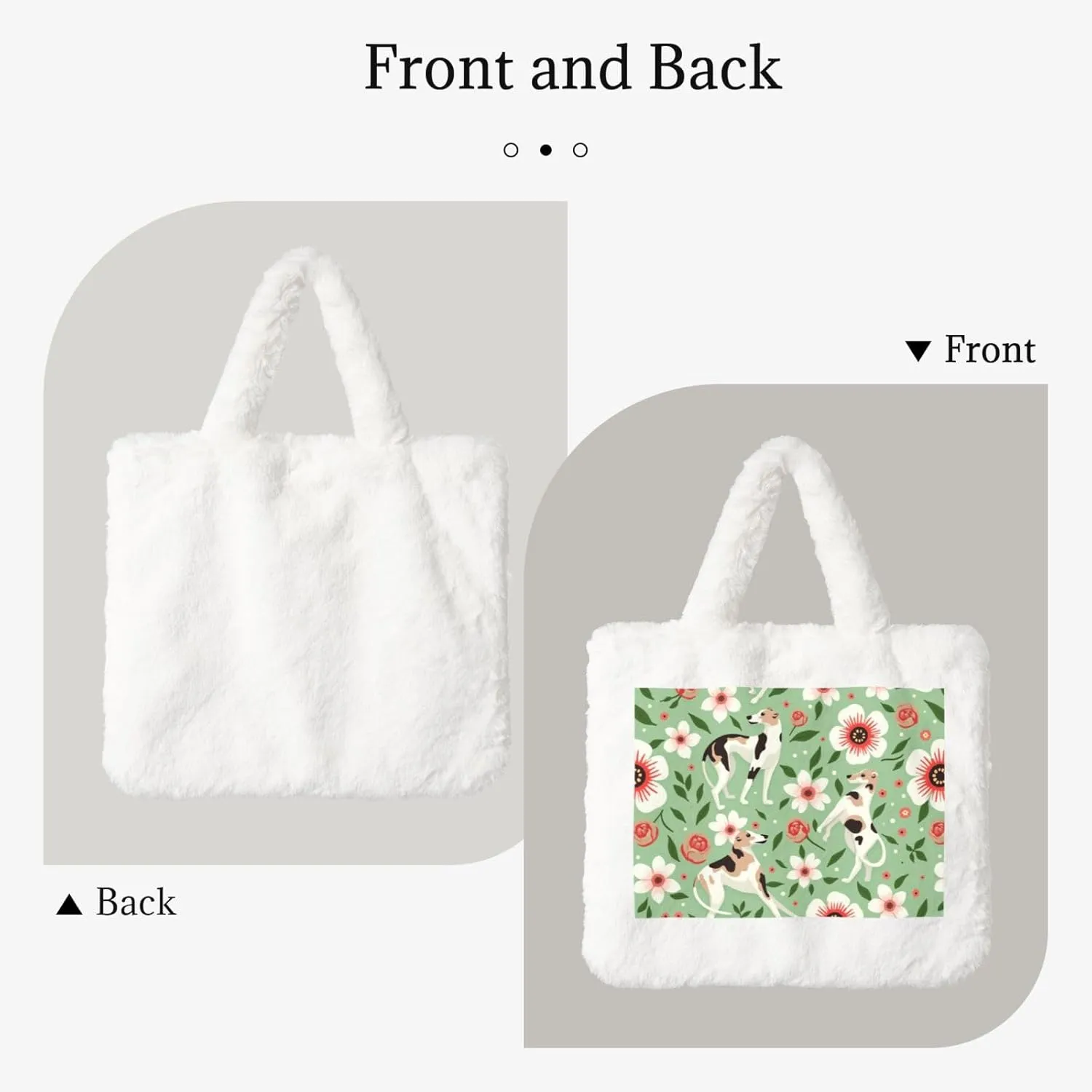 Fluffy Tote Bag, Winter Furry Purse for Women Faux Fur Bag Plush Purse Fuzzy Shoulder Handbag