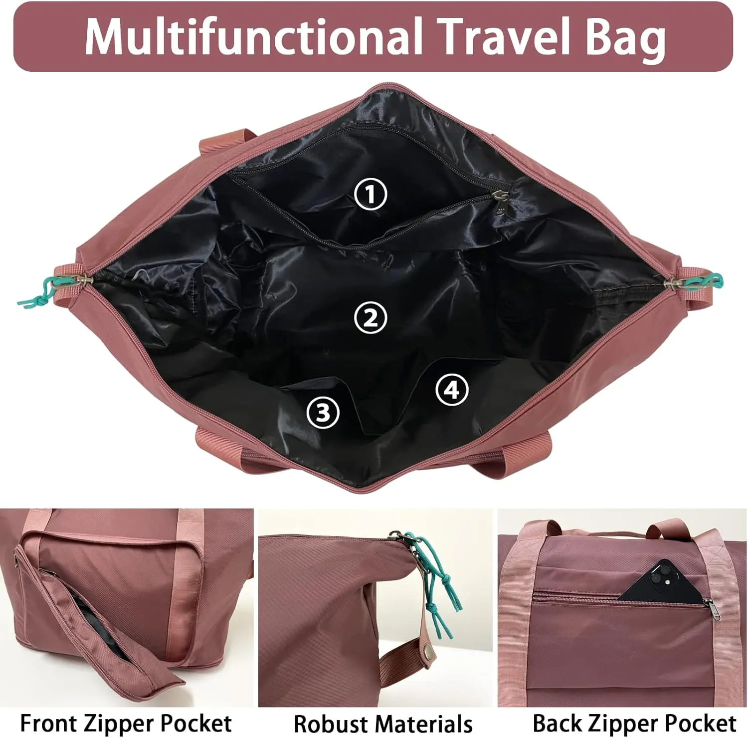 Foldable Travel Duffel Bag Expandable collapsible Luggage Large Capacity Lightweight Oxford Fabric Waterproof Men and Women