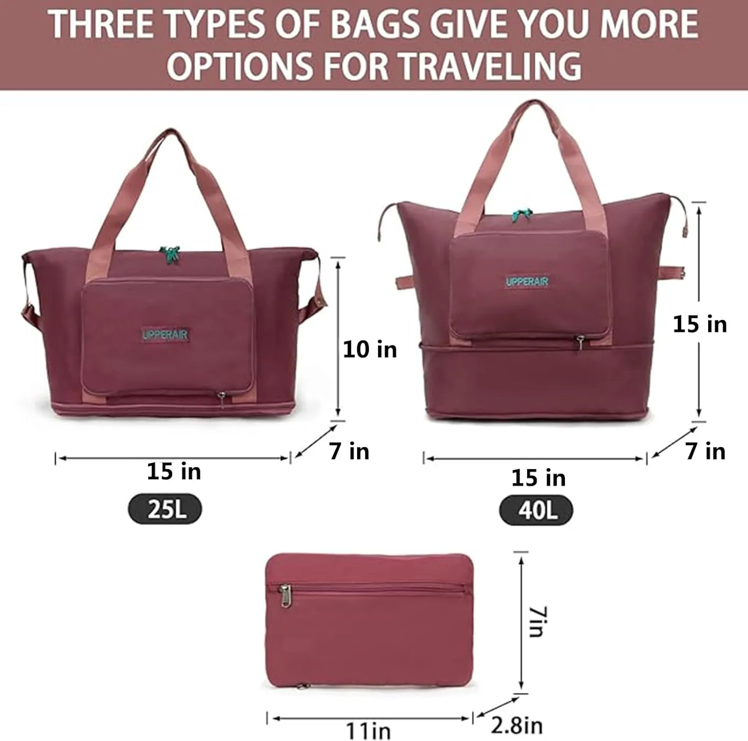 Foldable Travel Duffel Bag Expandable collapsible Luggage Large Capacity Lightweight Oxford Fabric Waterproof Men and Women