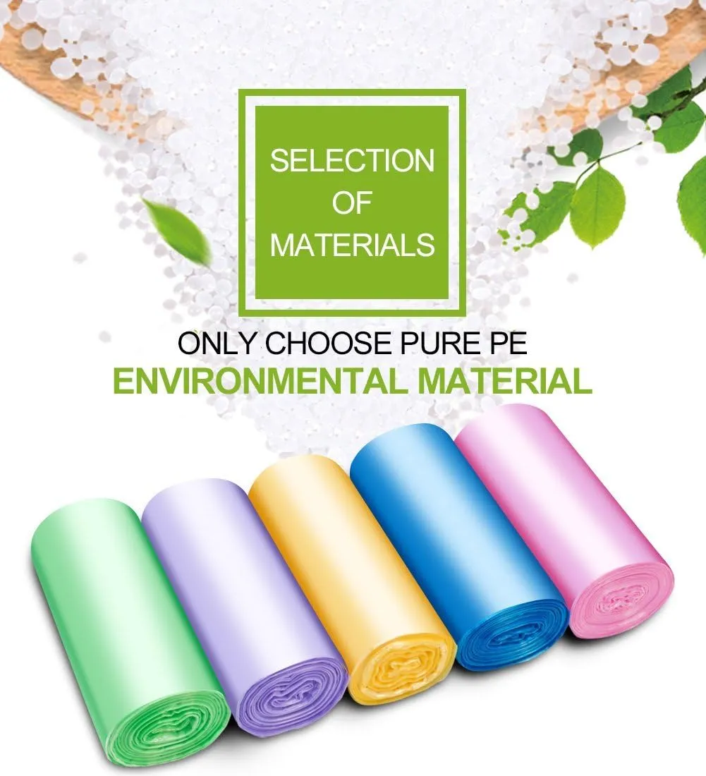 FORID 8 Gallon Trash Bags Colored - Extra Thick Medium Garbage Bags Unscented, Strong Plastic Waste Can Liners for Home Bathroom Office Kitchen,150 Count 5 Rolls,30 Liters