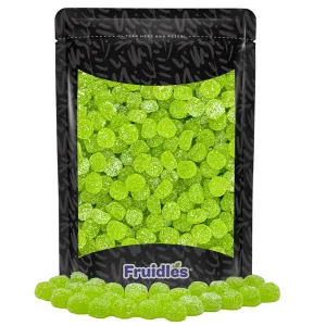 Fruidles Sour Apple Candy Gummy Drops, Green Cherry Gummies (2 Pounds)