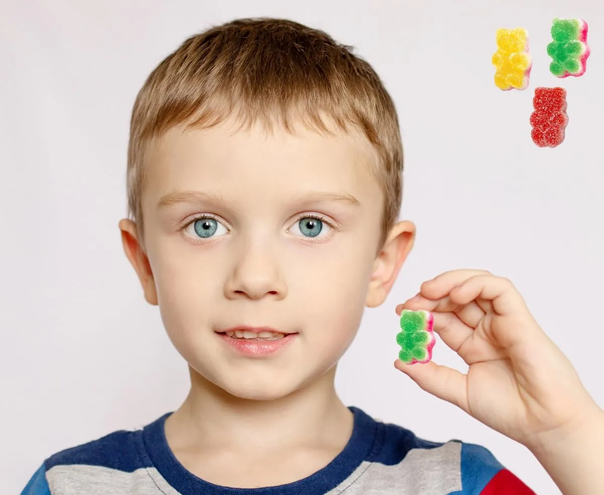 Fruidles Triple Sour Gummy Bears Candy, Delicious Multi-Layered, Sugar Coated Flavored Gummies (2 Pounds)