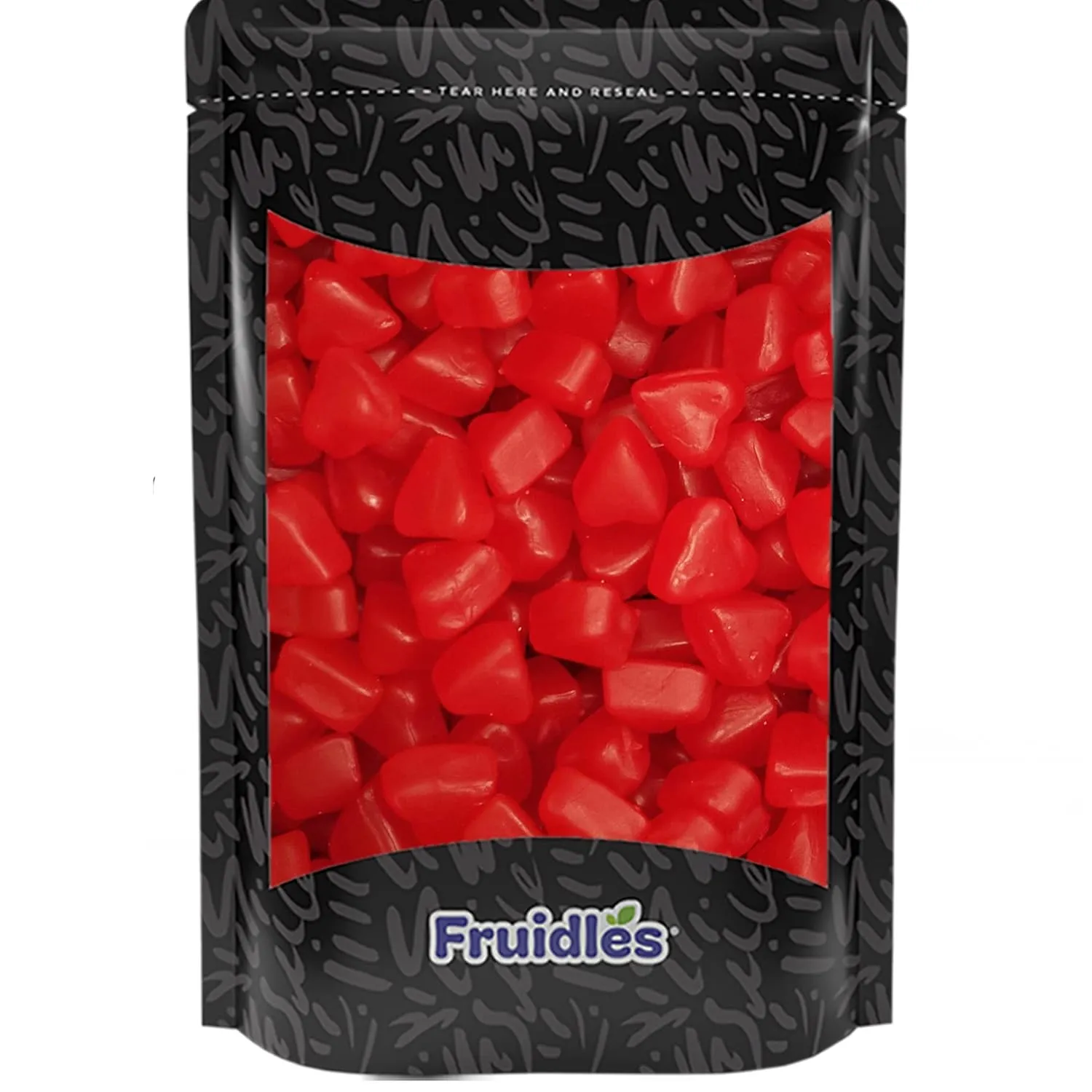 Fruidles Valentine's Cherry JuJu Hearts Jelly, Delicious Gummy Candy, Fun and Festive Holiday Snacking, Party Favor (1 Pound)
