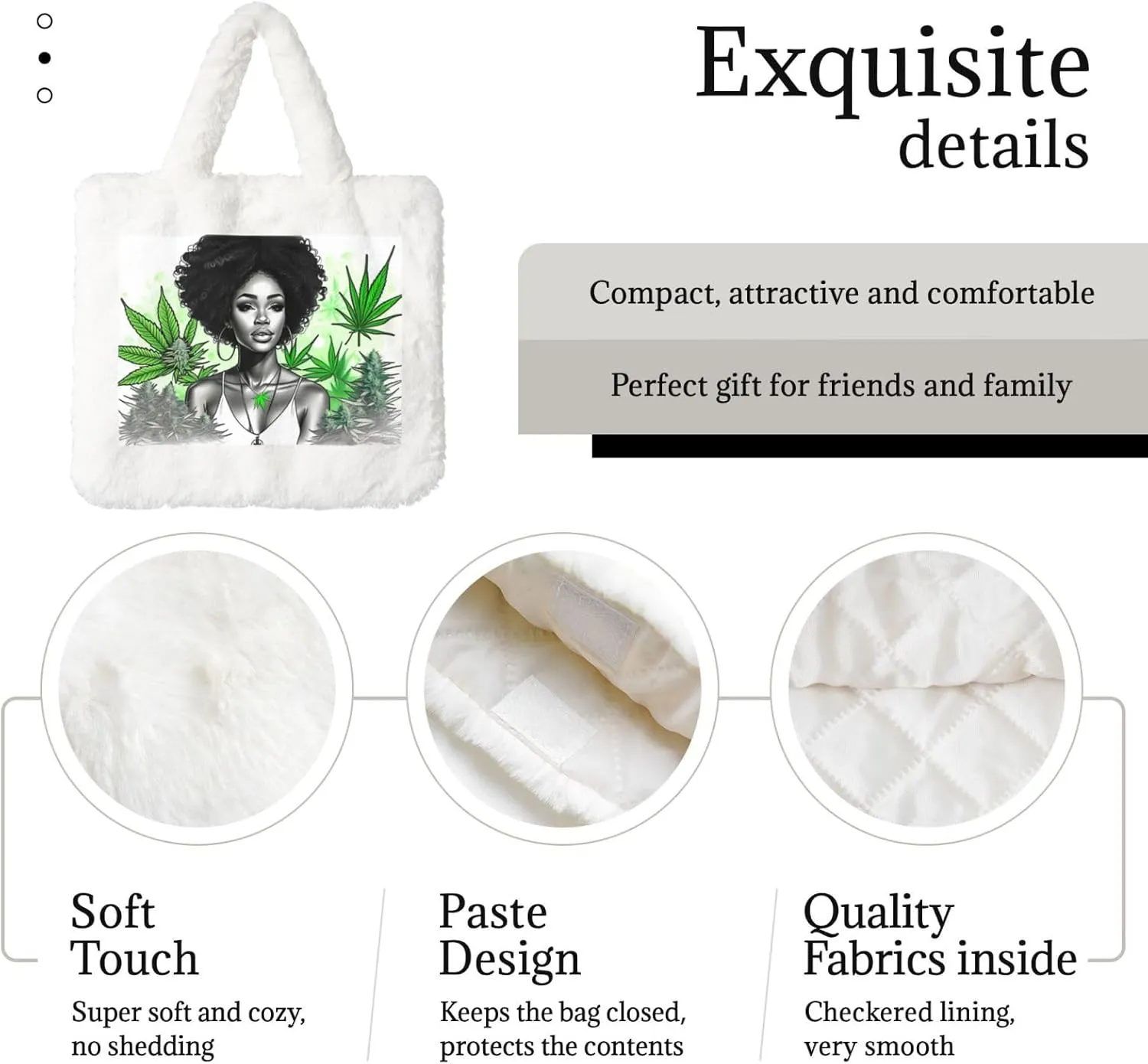 Furry Purse for Women, Plush Shoulder Handbag Faux Fur Bag Fluffy Tote Bag, Winter Tote Handbag