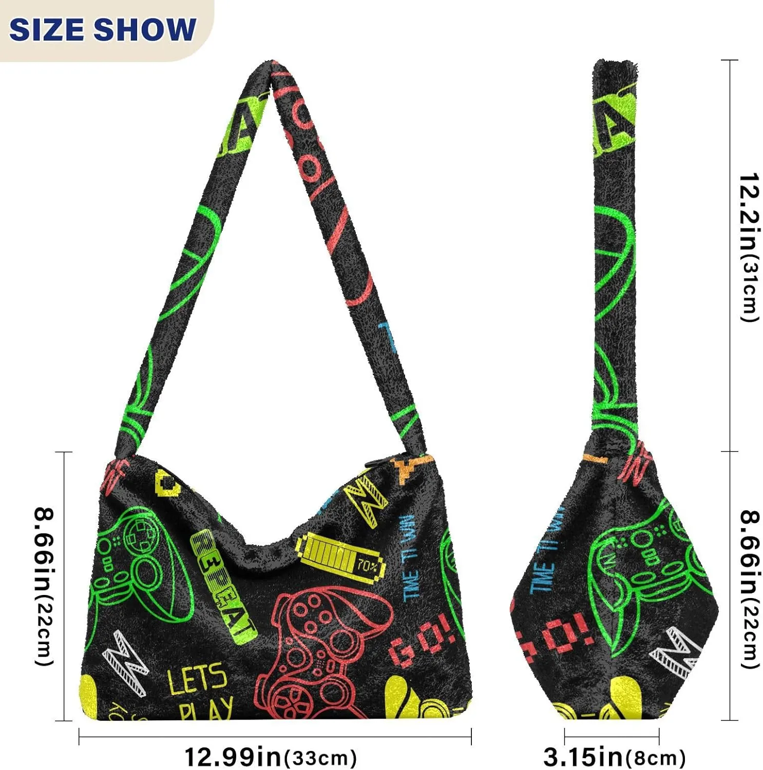 GAIGEO Skateboard Bright Ladies Shoulder Handbags, Shoulder Bag with Pocket, Autumn Handbags
