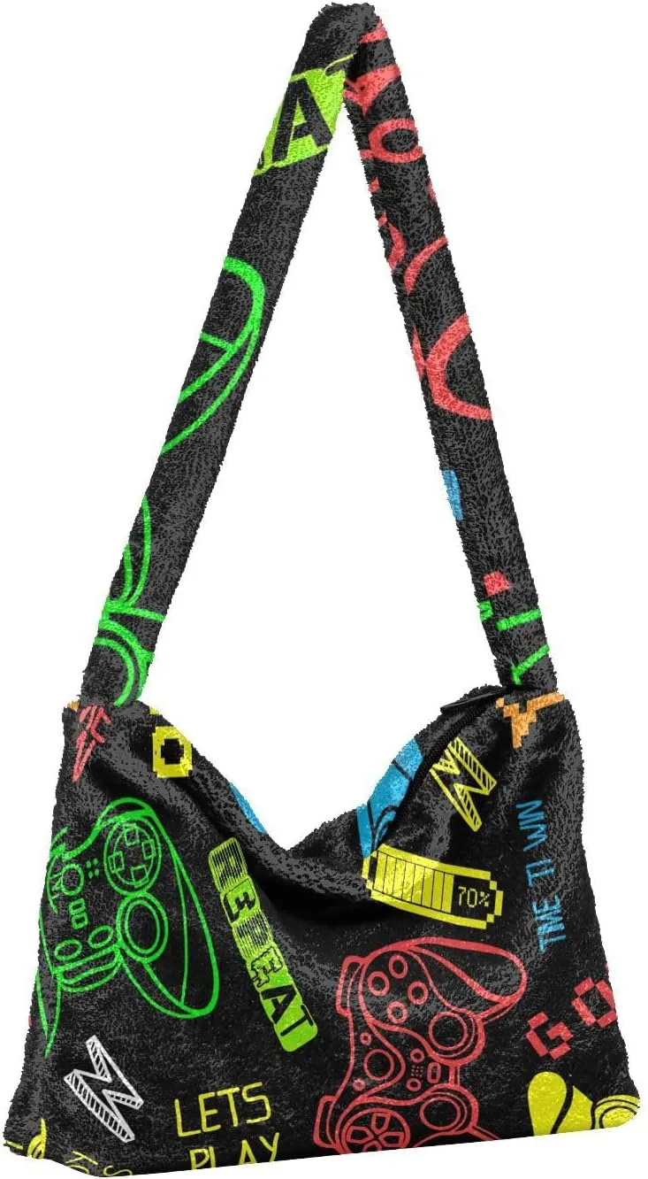 GAIGEO Skateboard Bright Ladies Shoulder Handbags, Shoulder Bag with Pocket, Autumn Handbags