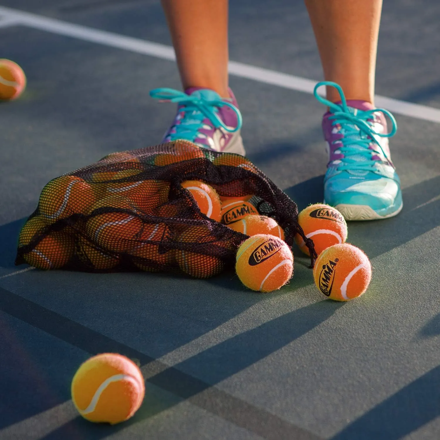 GAMMA Sports Pressureless Tennis Ball Bags, 12 Bag, 18 Bag, Yellow Tennis Balls, Multiple Colors, Practice, Court, Pet Toys, Colored Tennis Balls, Durable Construction