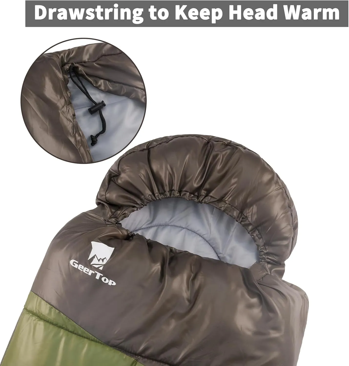 GEERTOP Backpacking Sleeping Bag for Camping, Lightweight Sleeping Bags for Adults Kids Summer Warm Cold Weather Hiking Travel