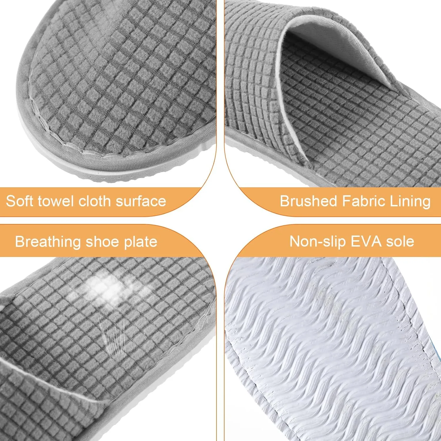 Geyoga 24 Pairs House Slipper for Guest Washable Reusable Soft Non Slip Disposable Slipper for Travel Hotel Spa Wedding Party Shoeless Home Coral Fleece