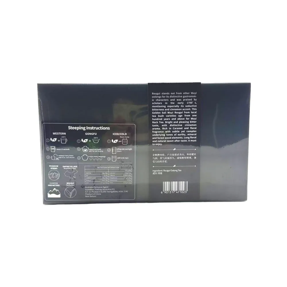 Golden Sail Wuyi Mountain Rougui Oolong Tea - 18 Bags, 144g
