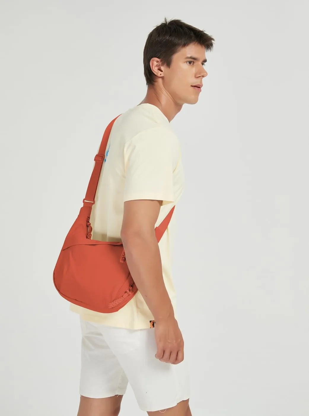 GRPKSSIB Nylon Crescent Bag Hobo Crossbody Bags Casual Sling Bag Slouchy Shoulder Bags Travel Messenger Bag for Women Men