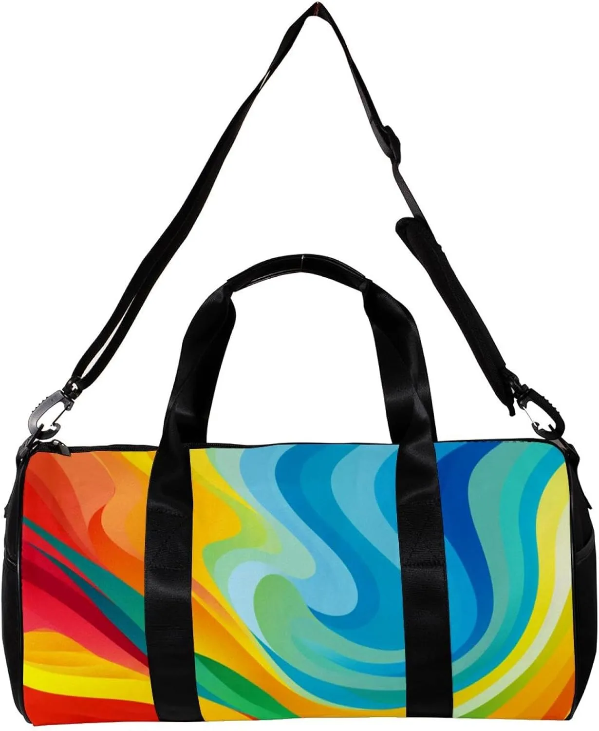 Gym Bags for Men,Travel Duffel Bags for Women,Colored Stripes Rainbow,Workout Bag