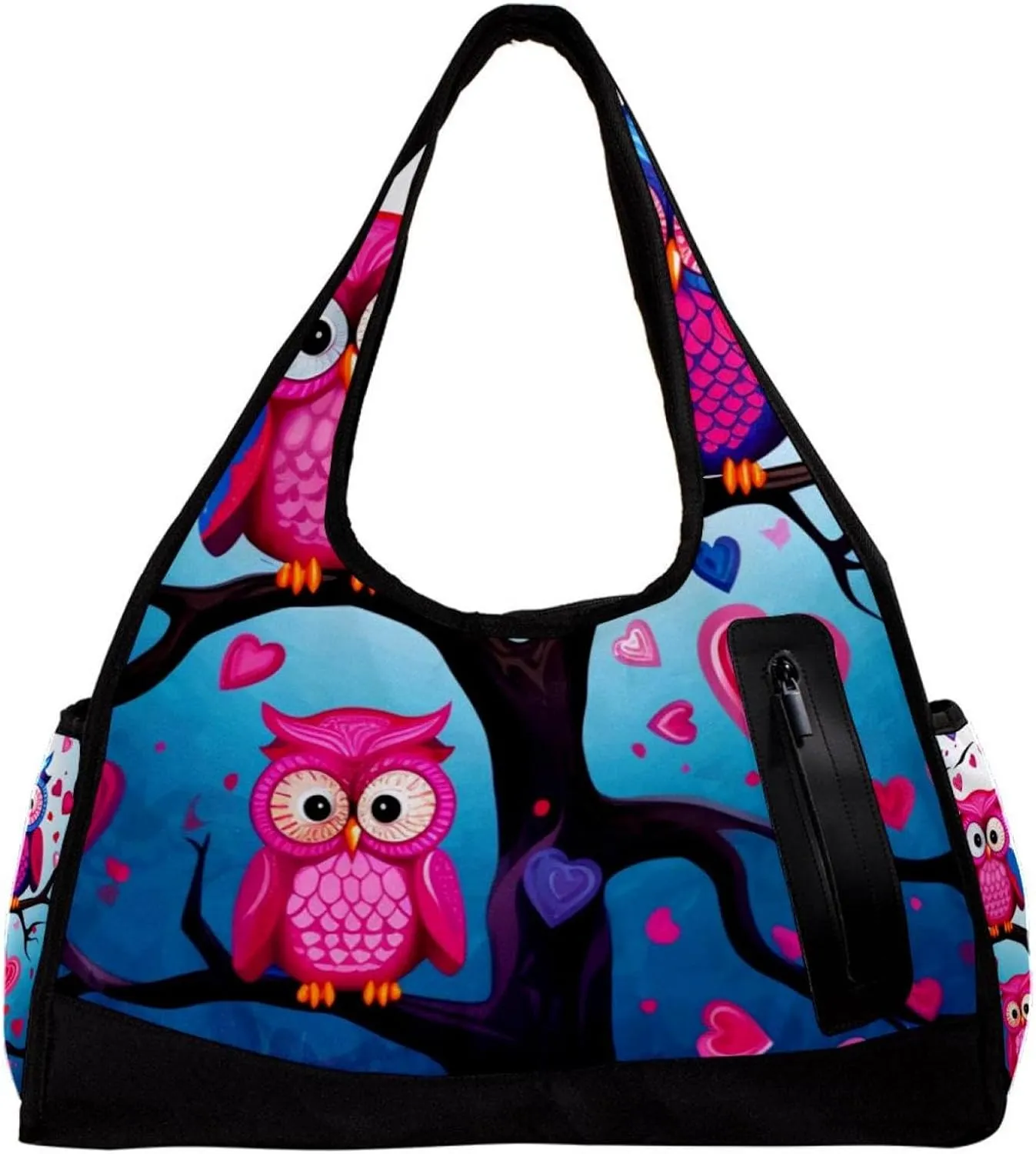 Gym Bags for Women,Duffle Bag for Travel,Colored Cartoon Owl,Gym Bag for Men