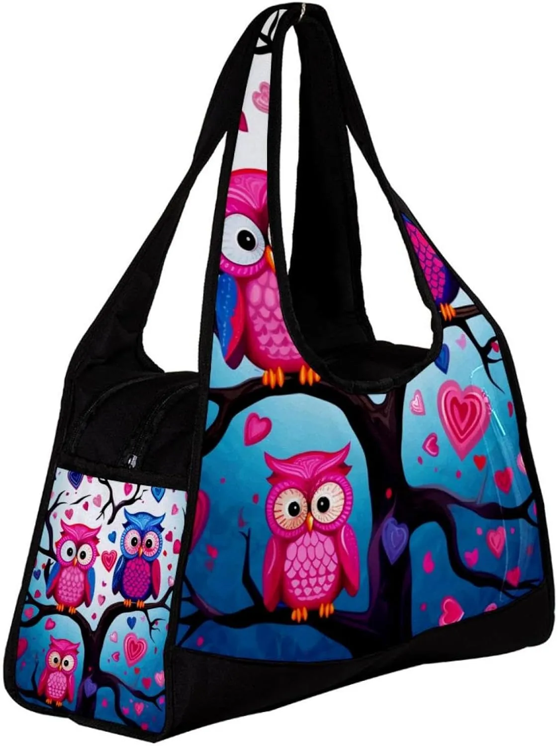 Gym Bags for Women,Duffle Bag for Travel,Colored Cartoon Owl,Gym Bag for Men