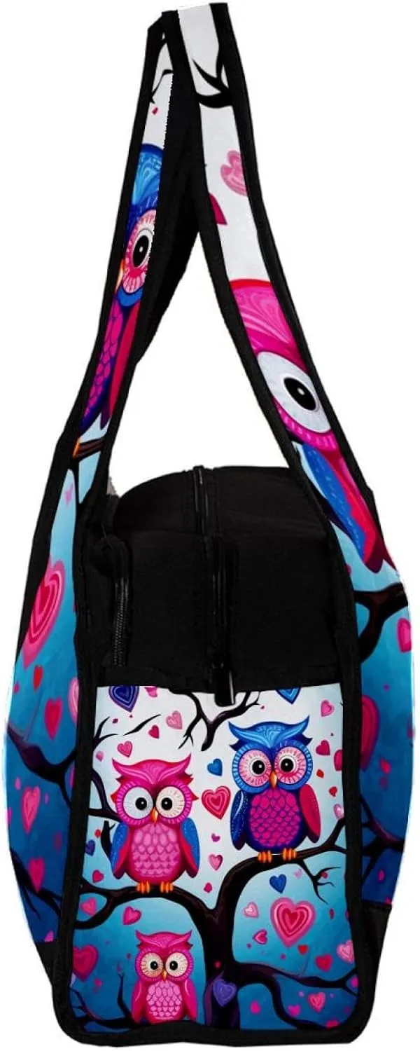 Gym Bags for Women,Duffle Bag for Travel,Colored Cartoon Owl,Gym Bag for Men