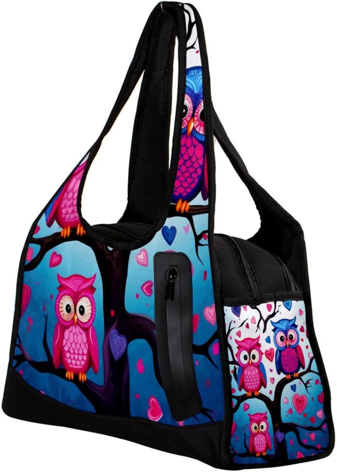 Gym Bags for Women,Duffle Bag for Travel,Colored Cartoon Owl,Gym Bag for Men